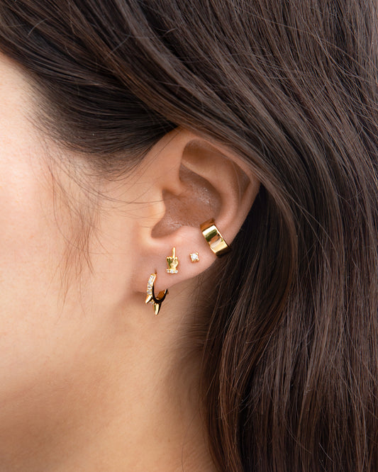 Frankie-Spike Huggie Hoop Earrings