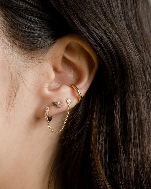 Love & Magic Double Piercing Stud & Hoop