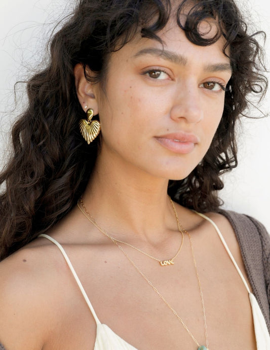 Heart of Gold Statement Earrings