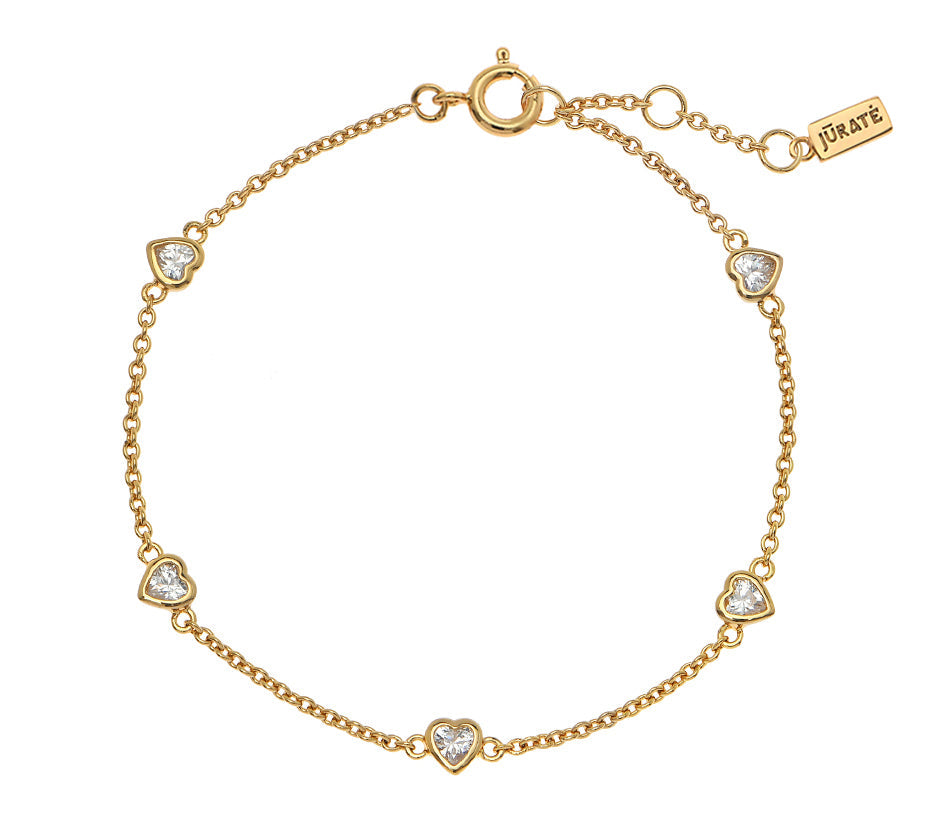 All of my Hearts Simulated Diamond Hearts Bracelet