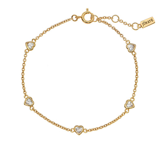 All of my Hearts Simulated Diamond Hearts Bracelet