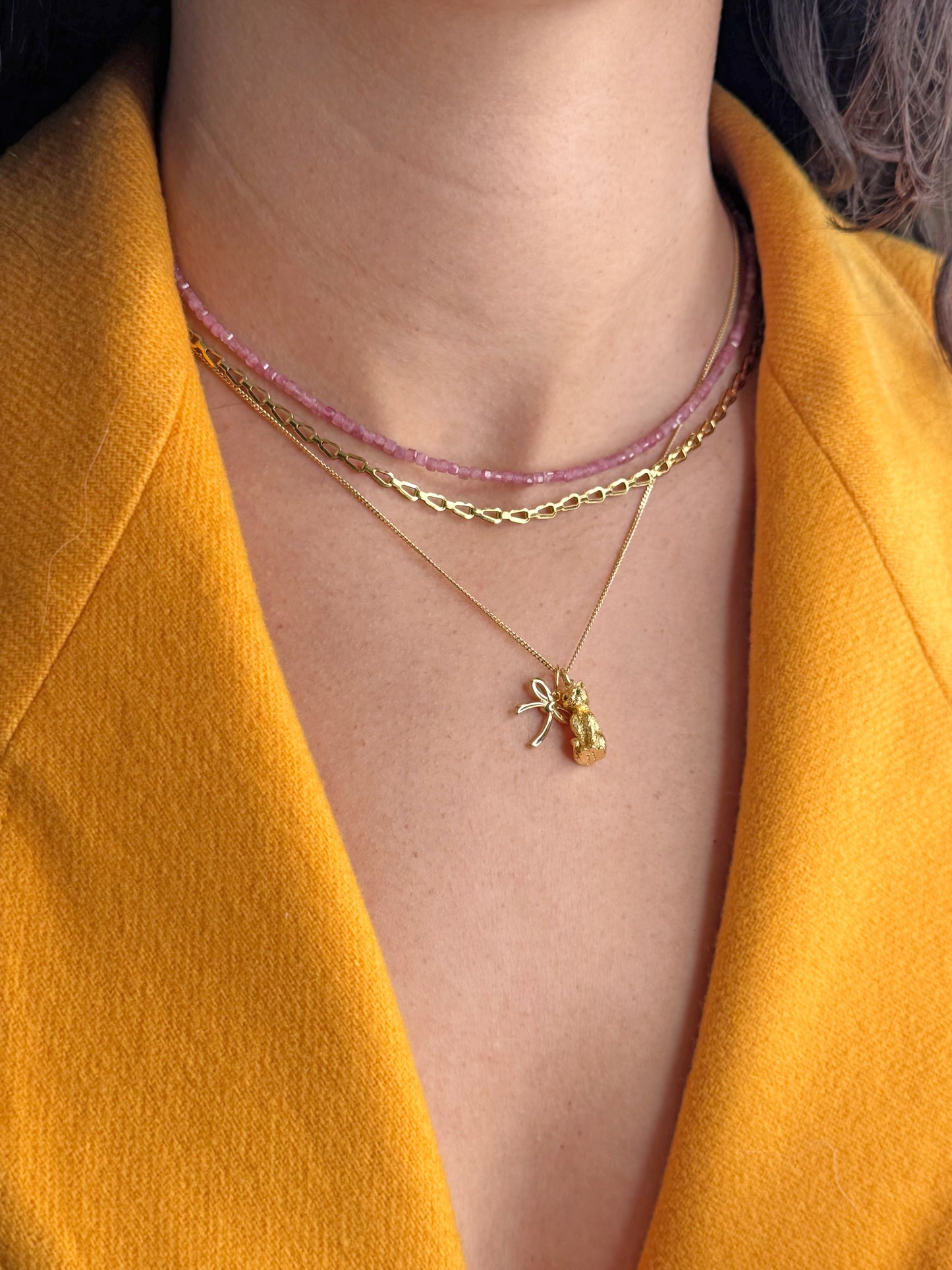 All the Single Ladies Gold Cat Necklace