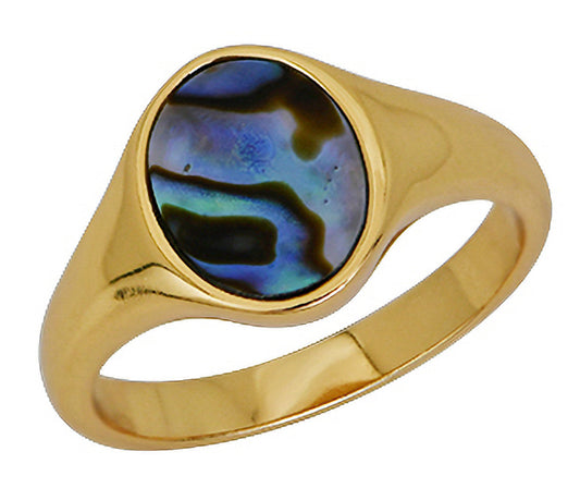 Ariel Abalone Signet Ring