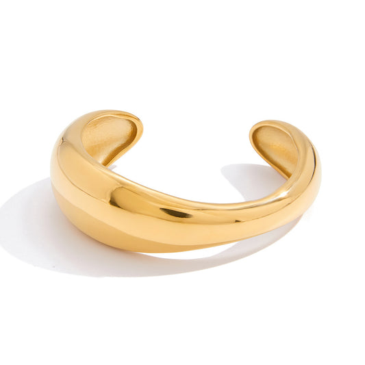Aura Gold Tapered Cuff Bracelet