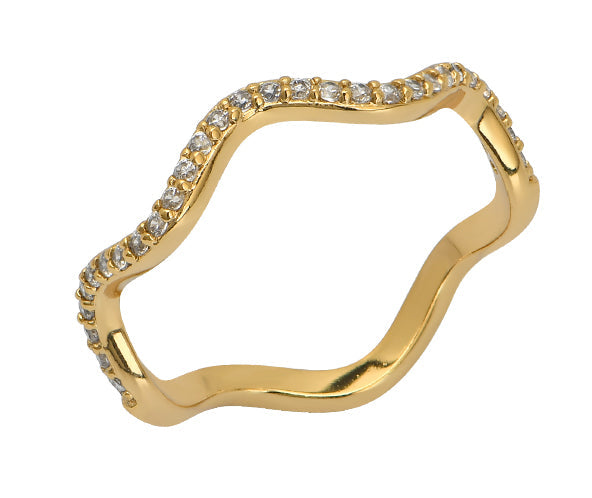 Bel Air Wave Pave Simulated Diamond Ring