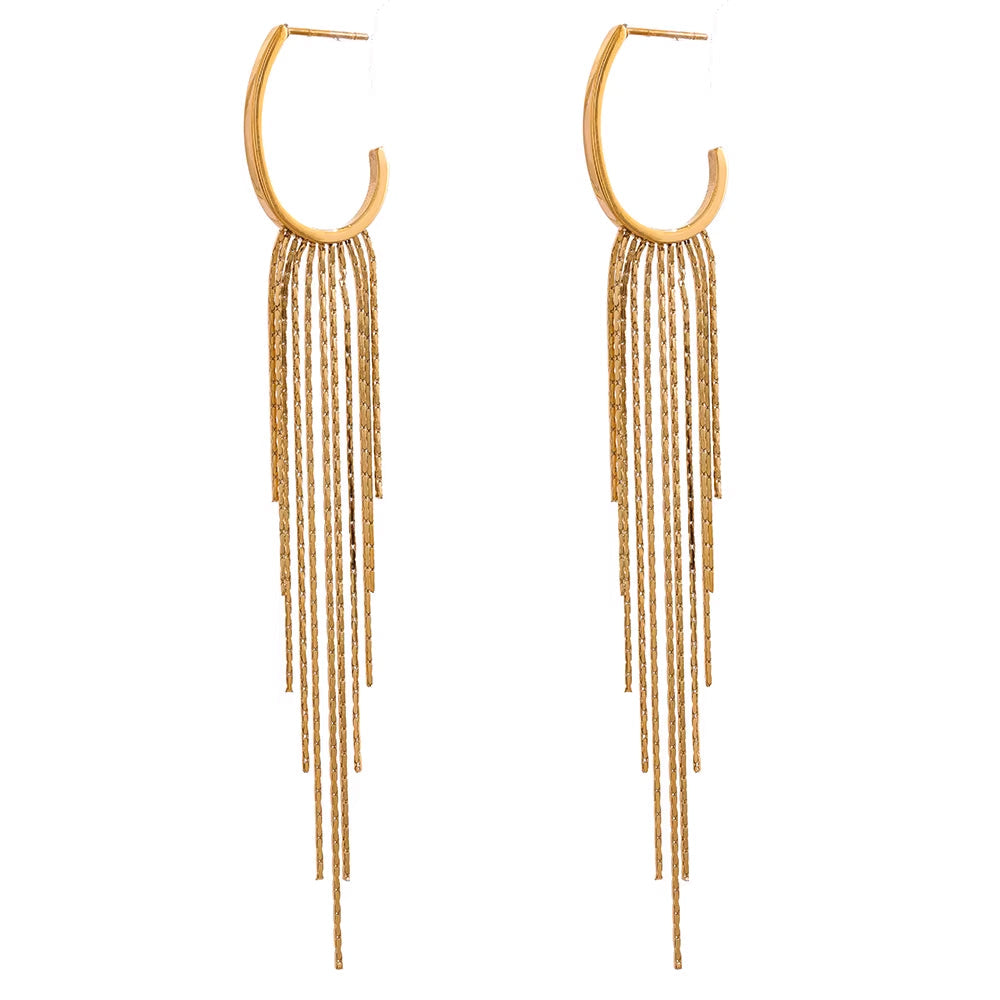 Billie Gold Tassel Earrings