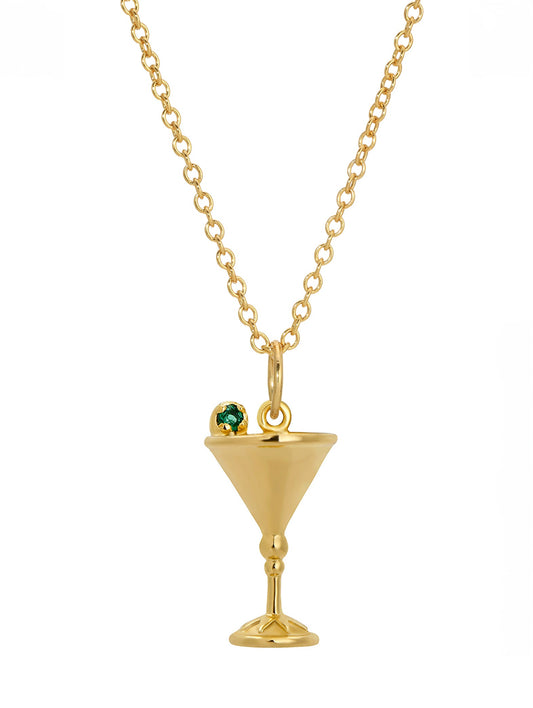 Bottoms Up Martini Glass Necklace