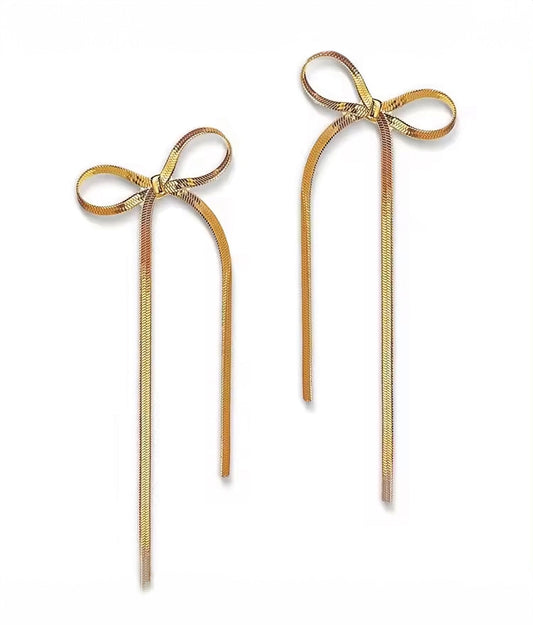 Brooke Gold Bow Earrings
