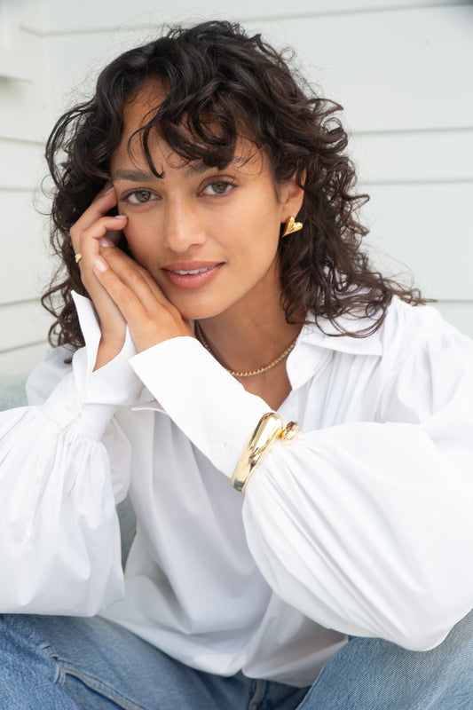 Elle Gold Heart Earrings
