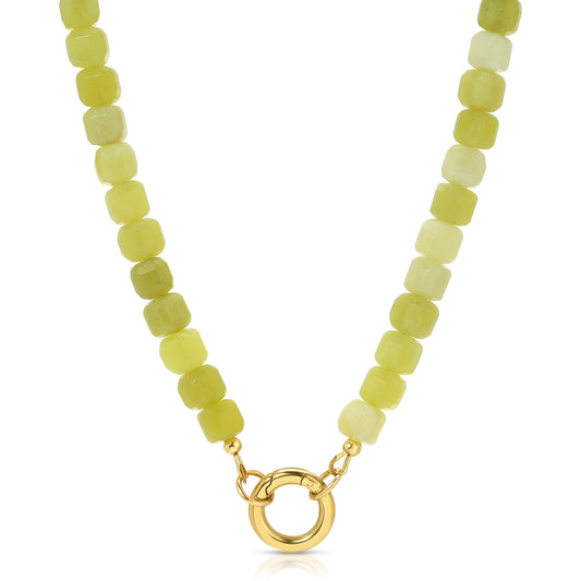 Charm Keeper Lemon Jade Charm Holder Necklace