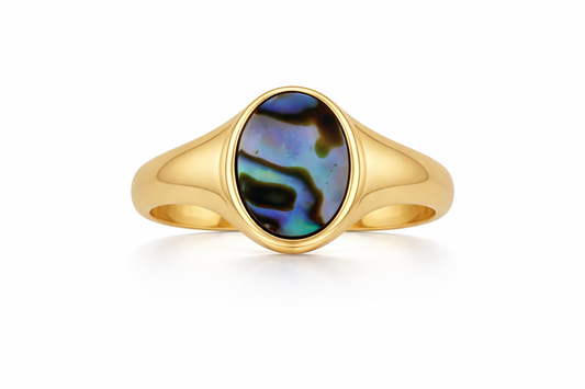 Ariel Abalone Signet Ring