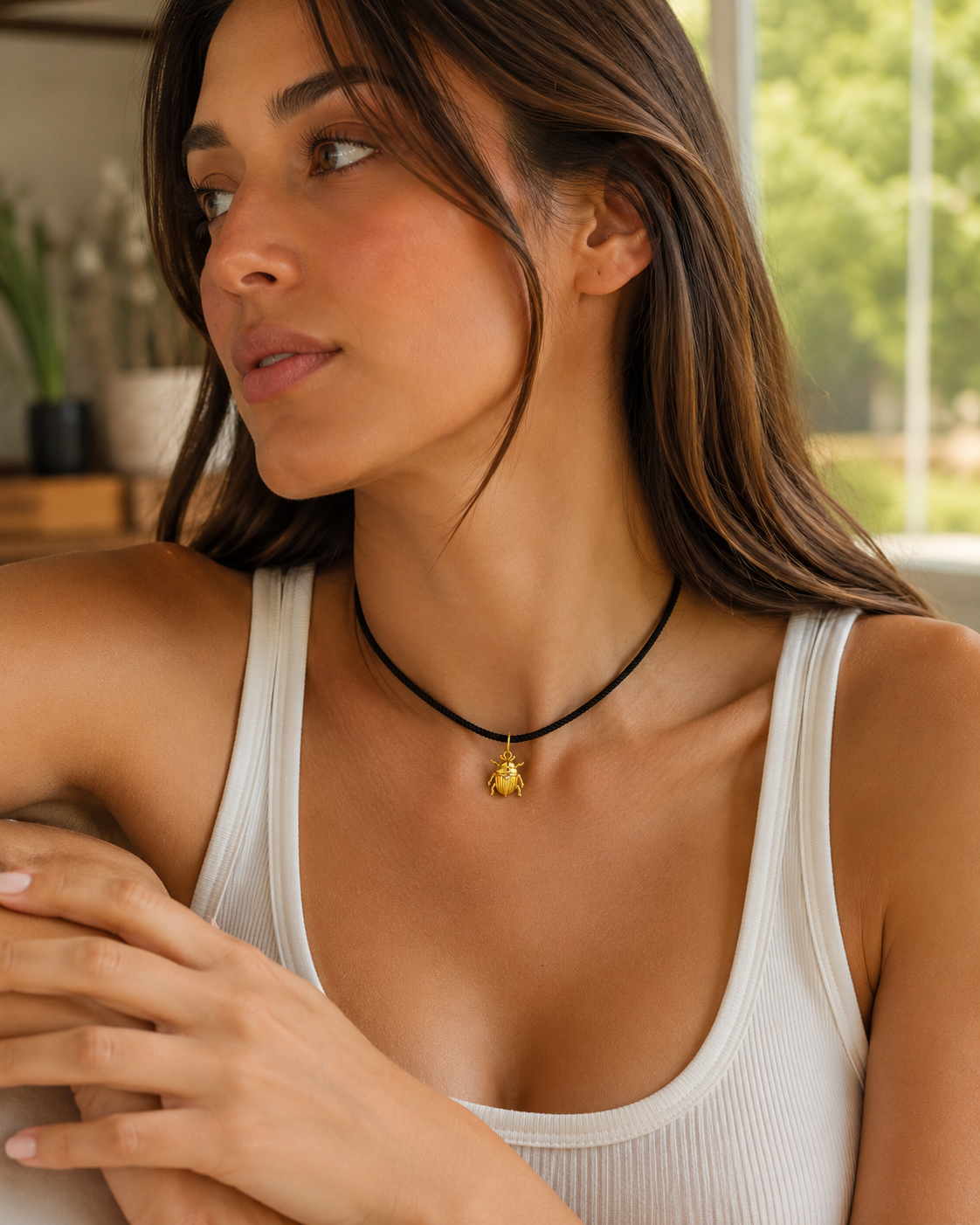 Resilient AF Beetle Cord Necklace