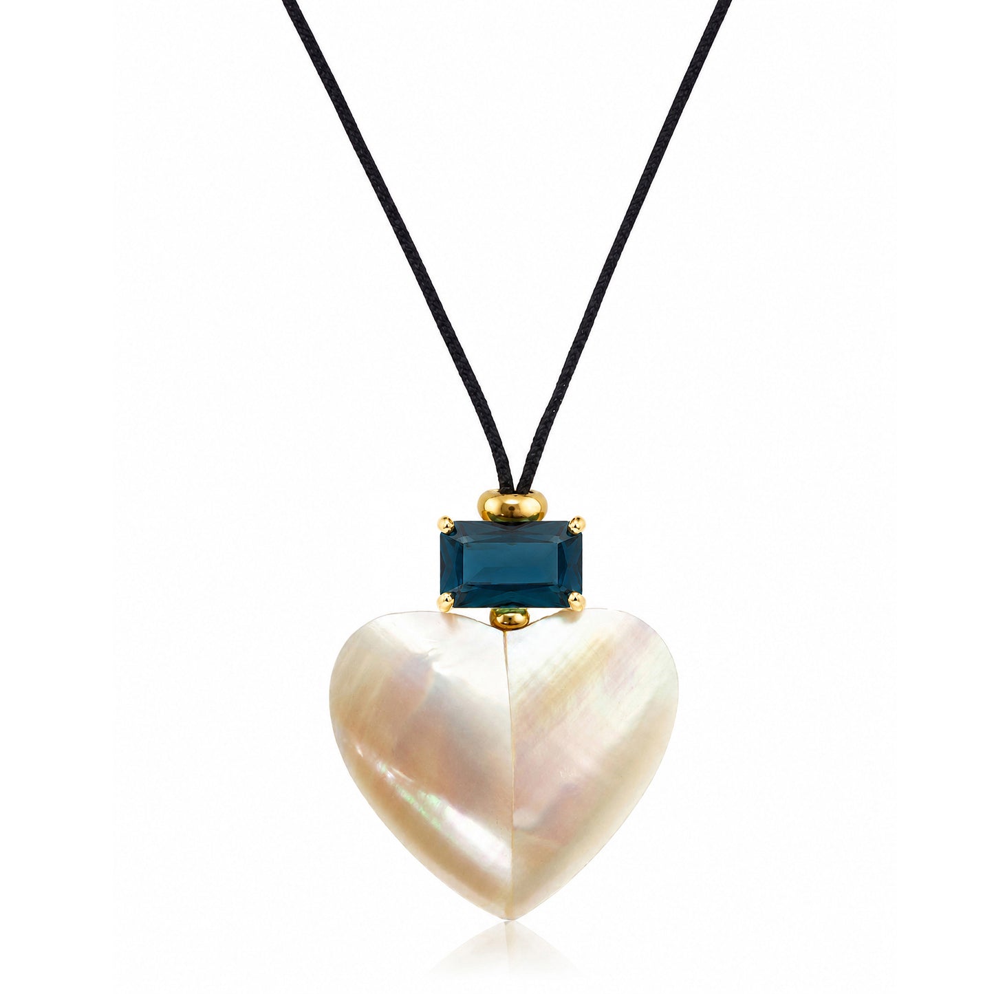 Dolce Amore Pearl Heart Cord Necklace