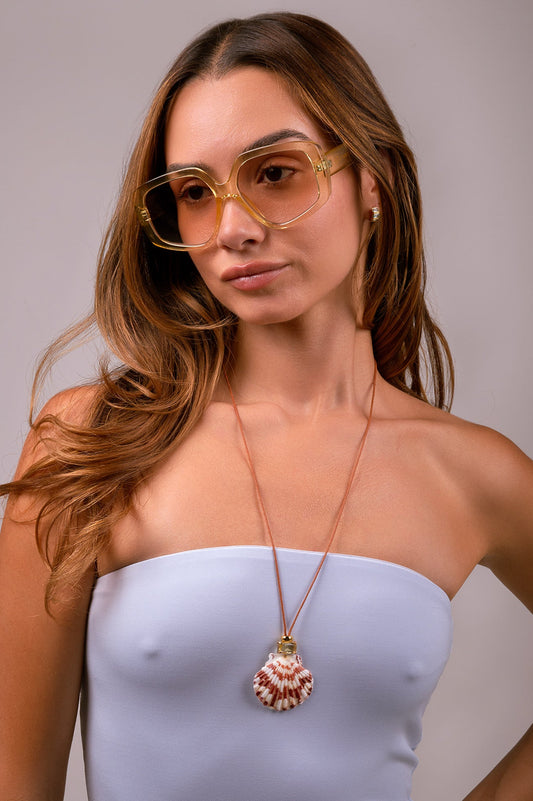 Dolce Mare Yellow Shell Cord Necklace
