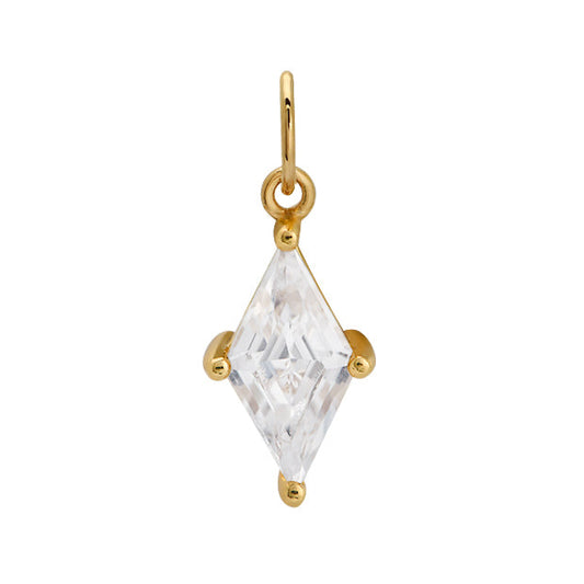 Elsa Simulated Diamond Kite Charm