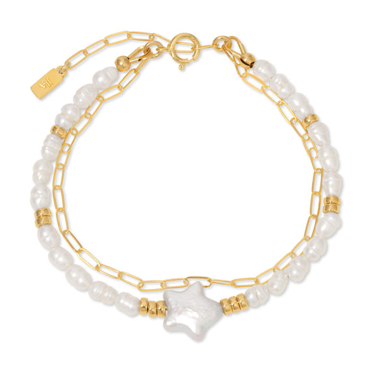 Endless Summer Pearl Star Bracelet
