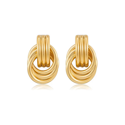 Faye-Vintage Inspired Gold Knot Earrings