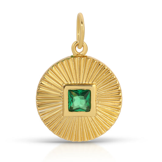 Gleam Coin Emerald Gem Charm