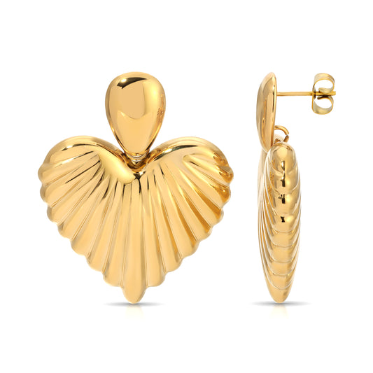 Heart of Gold Statement Earrings