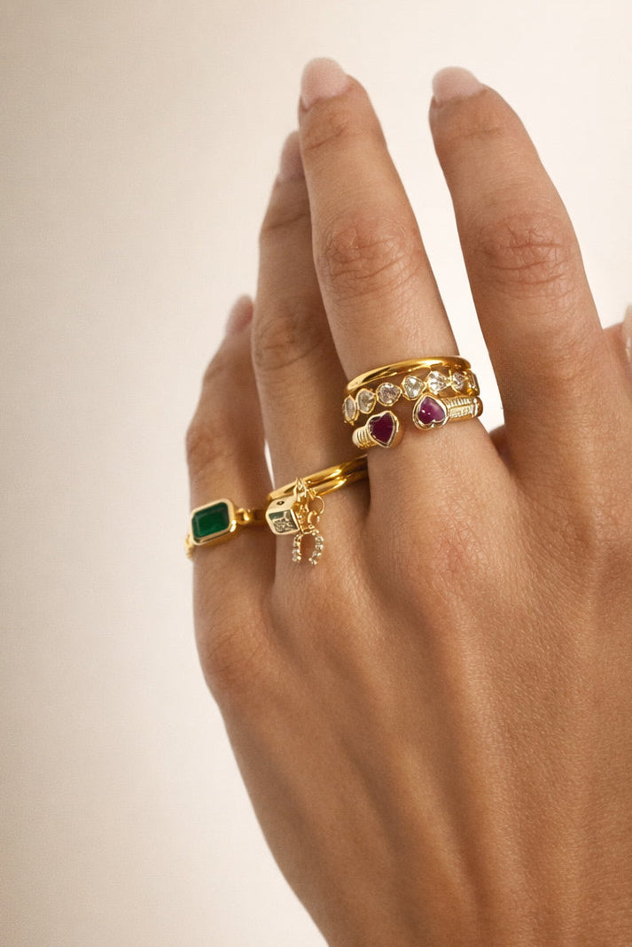 Lucky Charm Horseshoe Ring