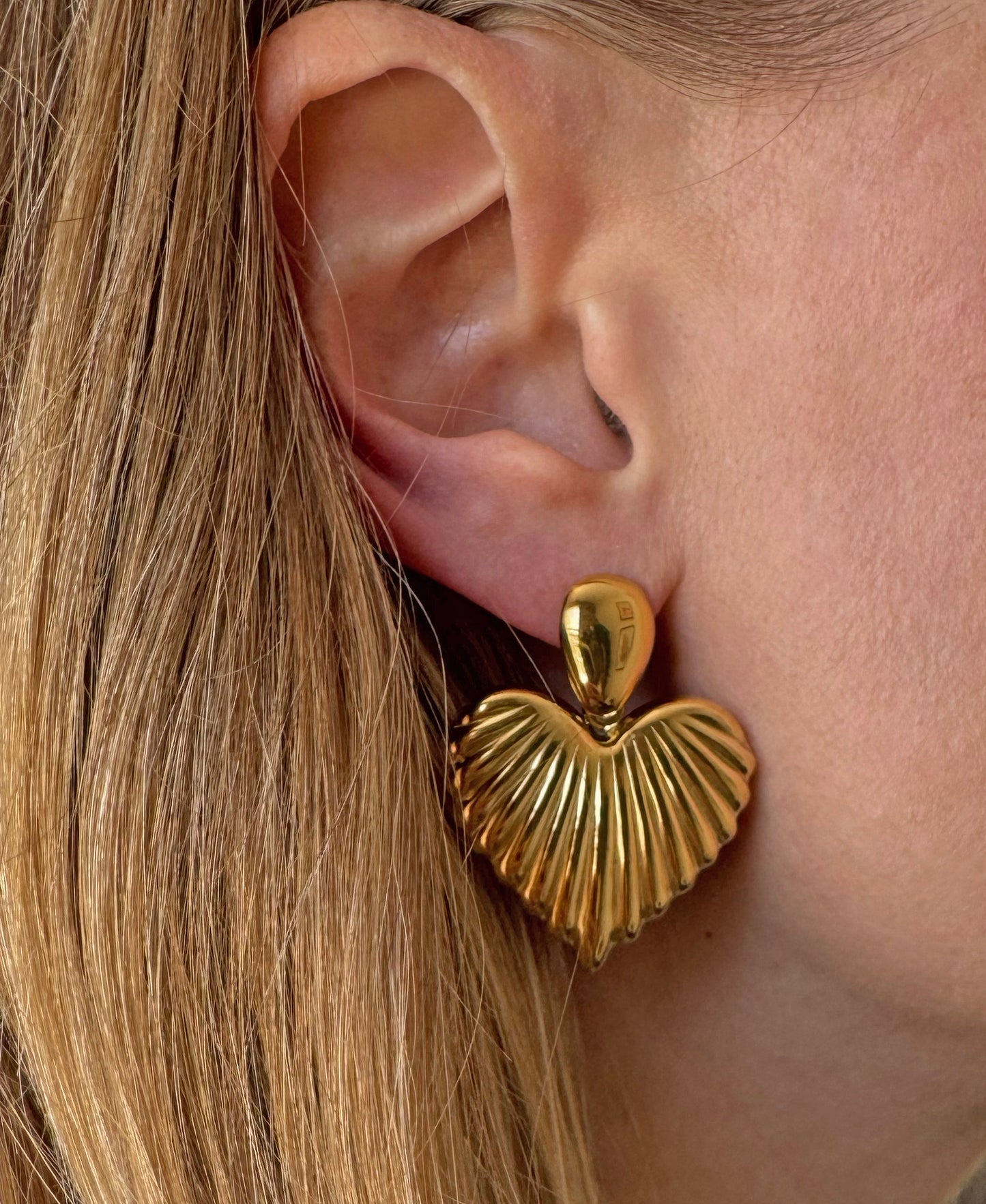 Heart of Gold Statement Earrings