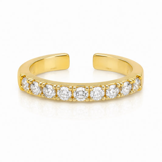 Jolie Gold Pavé Toe Ring