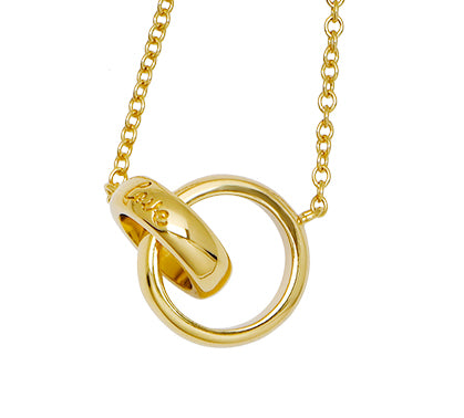 Love You Always Interlocking Circle Necklace