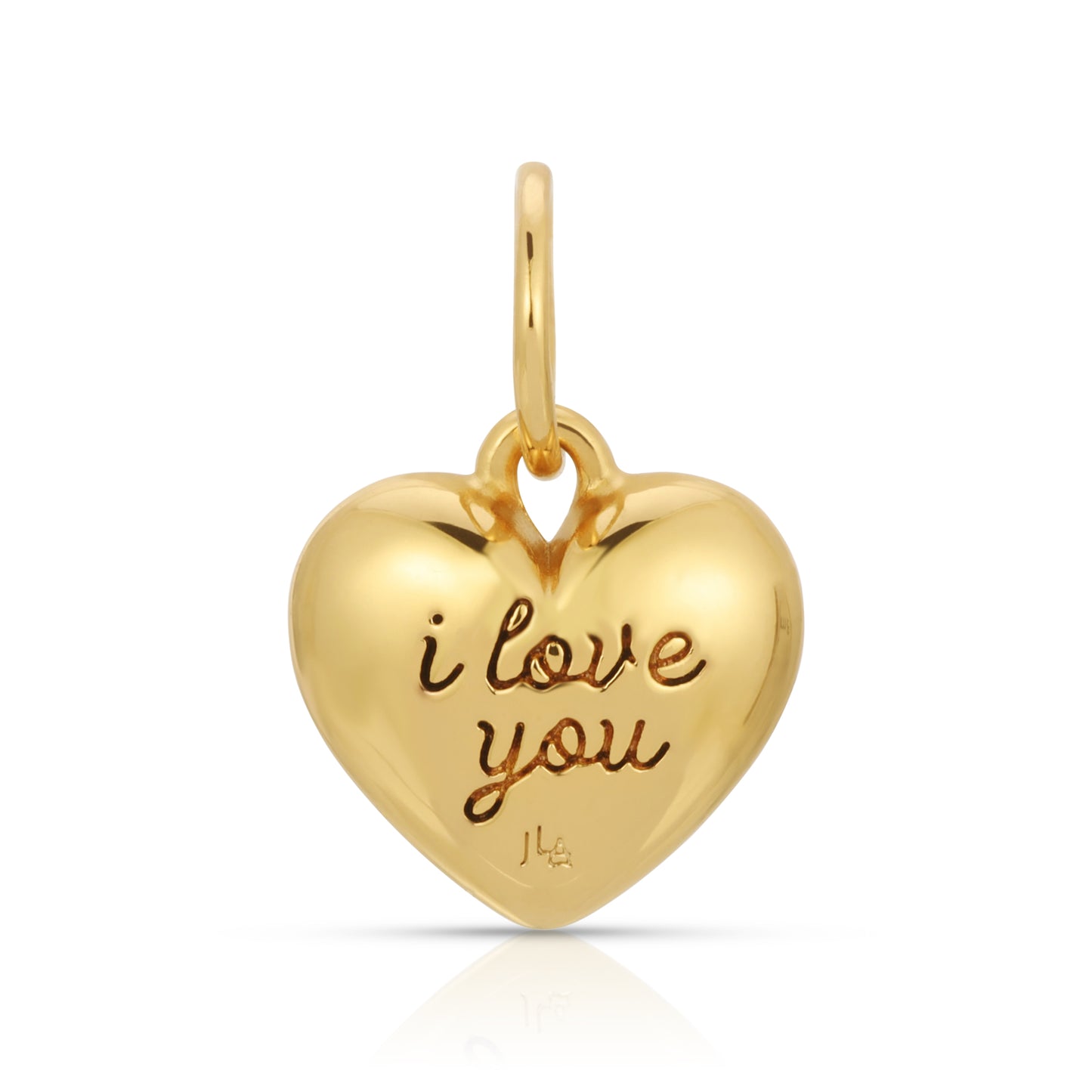 Luv " i love you" Engraved Heart Necklace