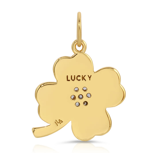 Lucky Clover Simulated Diamond Necklace