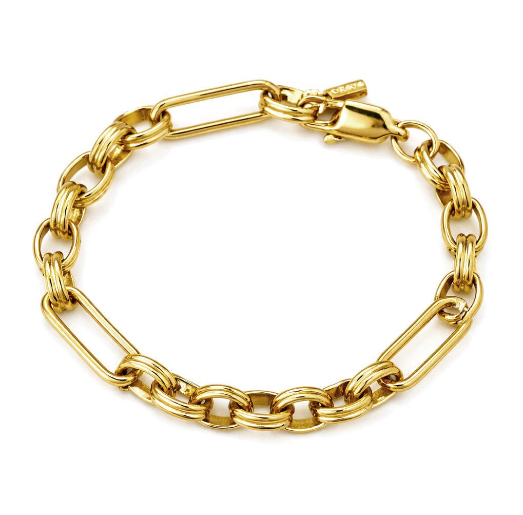 Marlene Mixed Paperclip Link Gold Bracelet