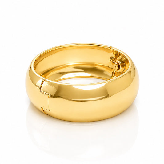 Muse Hinge Gold Bangle Bracelet