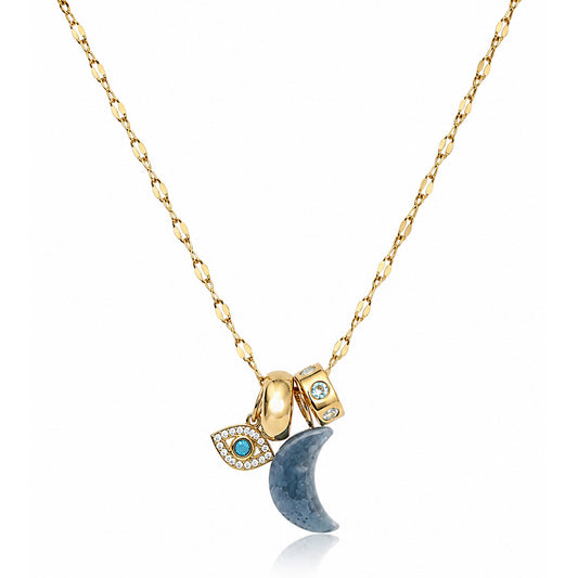 Once in a Blue Moon Charm Necklace