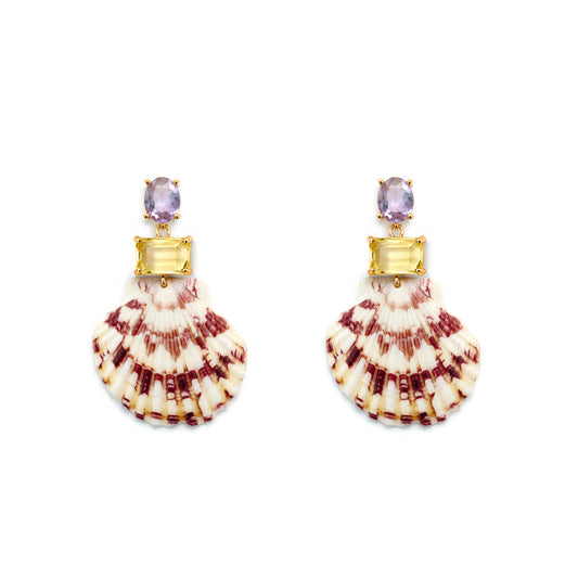 Palm Royale Yellow Shell Statement Earring