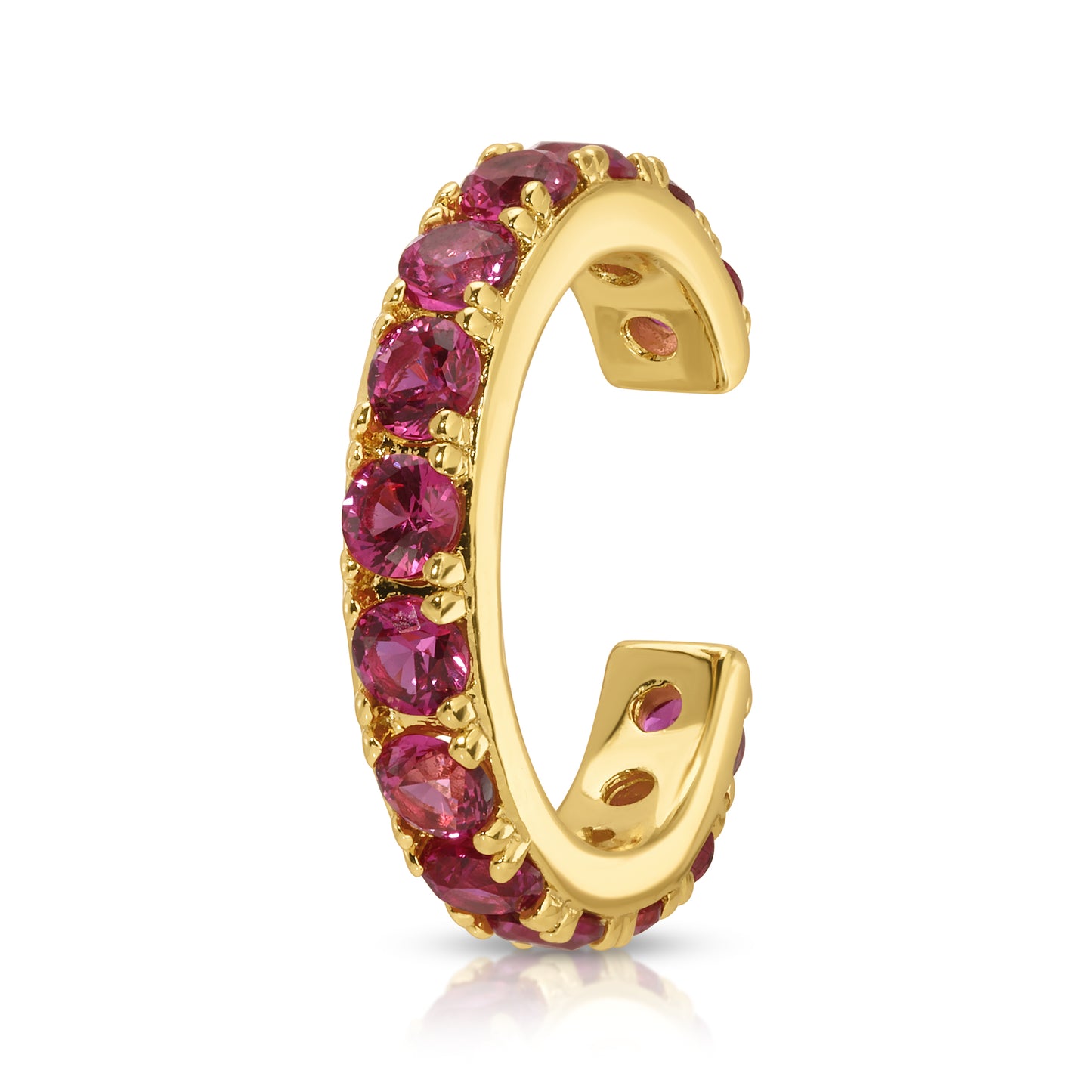 Phoebe Simulated Ruby Ear Cuff