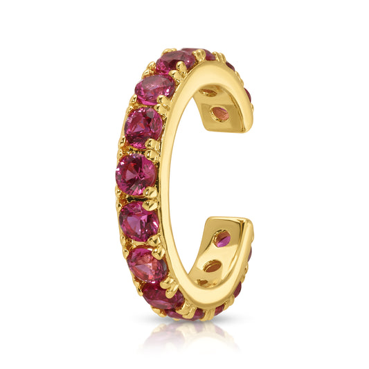 Phoebe Simulated Ruby Ear Cuff