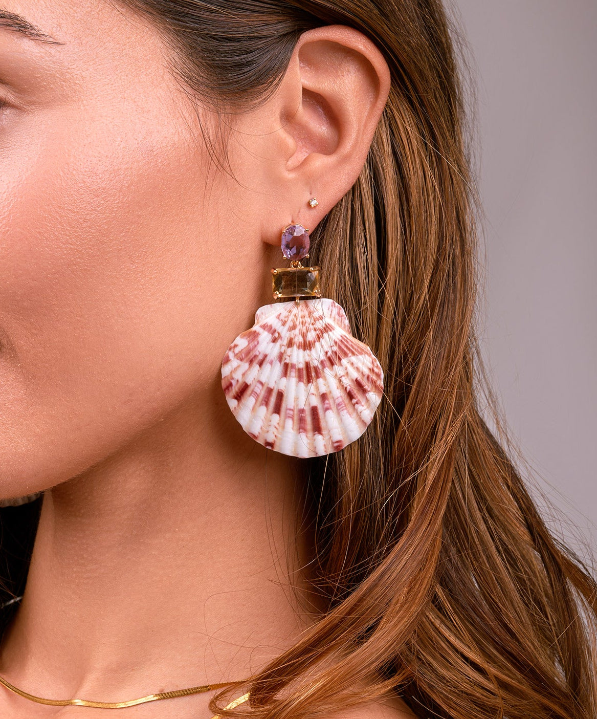 Palm Royale Yellow Shell Statement Earring