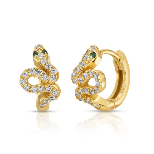 Rebel Princess Snake Hoop Earrings