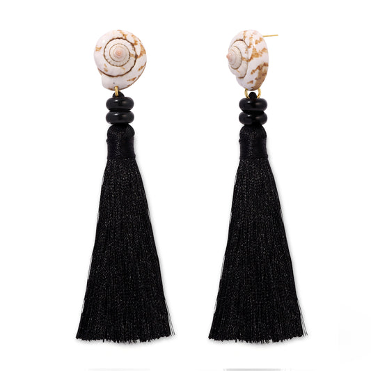 Shell Yeah Tassel Shell Statement Earrings