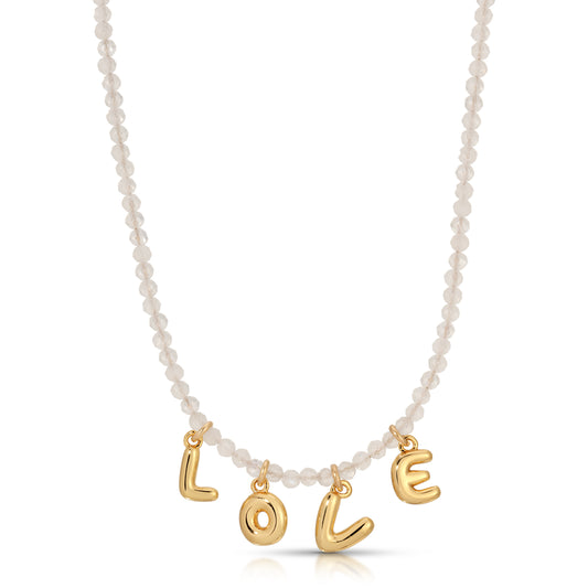 Sidekick Love Moonstone Beaded Necklace