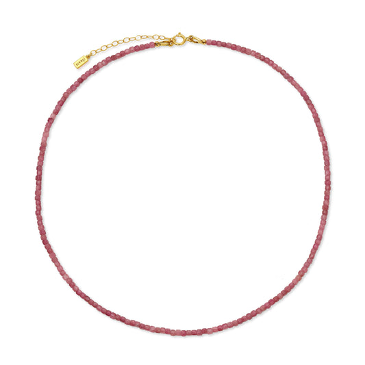 Sidekick Pink Tourmaline Beaded Necklace