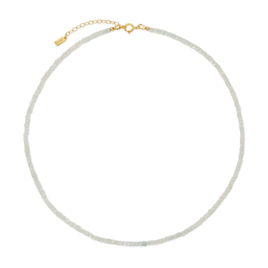 Sidekick Aquamarine Bead Necklace