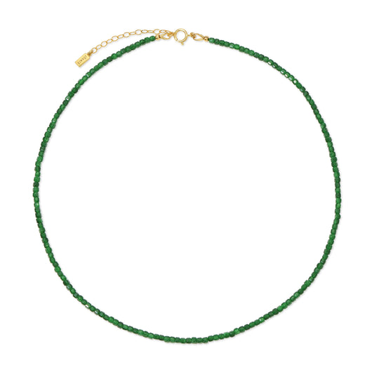 Sidekick Emerald Beaded Necklace