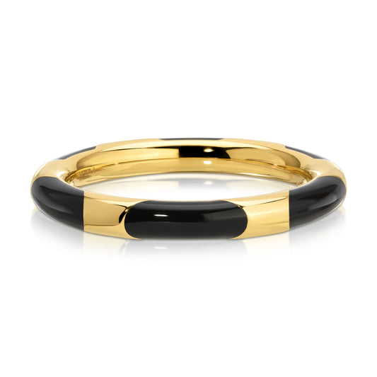Sable Black and Gold Bangle Bracelet