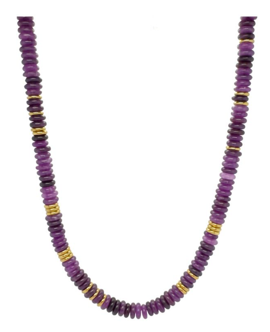 Iris Amethyst Beaded Necklace