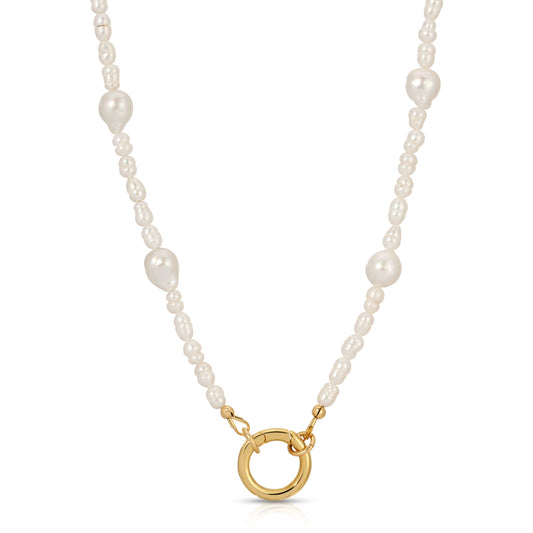 Charm Keeper Mixed Pearl Necklace