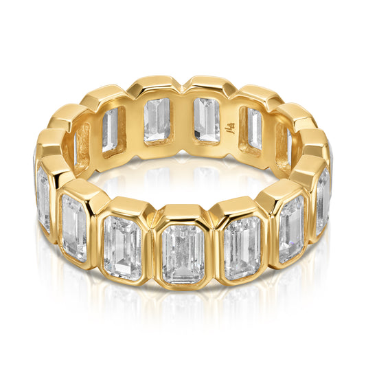 Topanga Emerald Cut Eternity Band