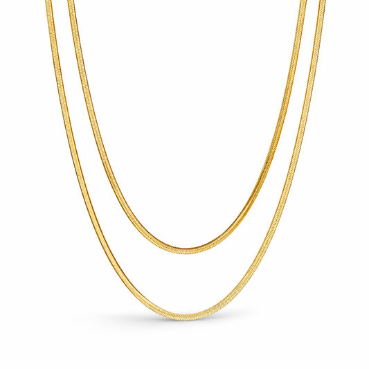 Tory Herringbone Gold Chain Necklace