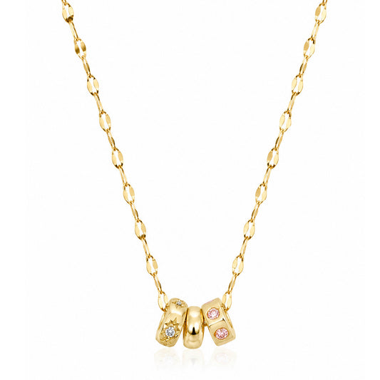 Tre Rosa Charm Spacer Necklace