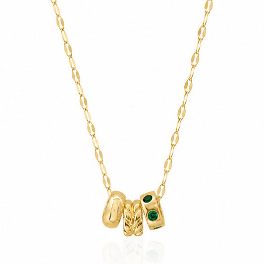 Tre Verde Charm Spacer Necklace