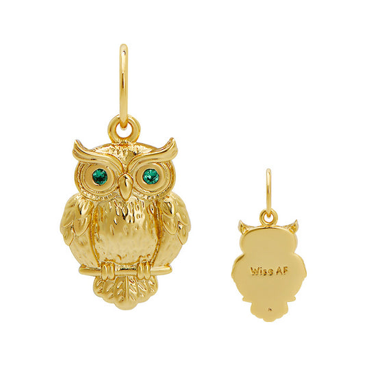 Wise AF Owl Charm